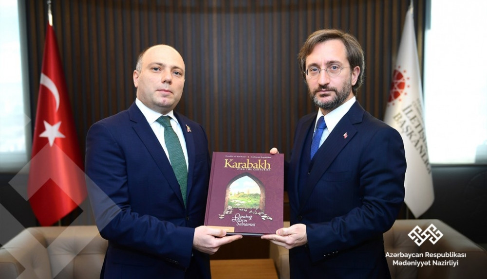 Mədəniyyət naziri Türkiyə Prezident Administrasiyasının ictimaiyyətlə əlaqələr idarəsinin rəhbəri ilə görüşüb